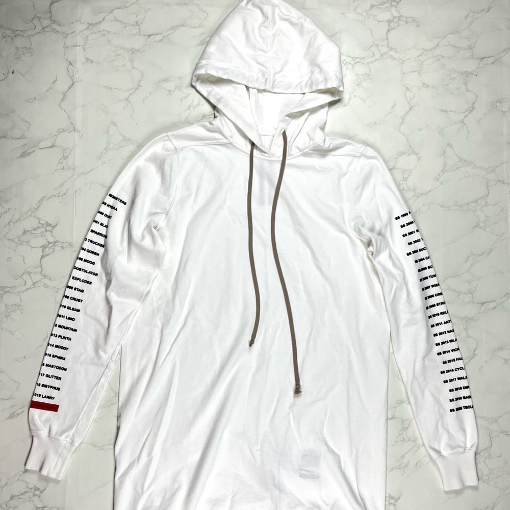 🔥65% OFF🔥 [SALE] Rick Owens Chalk White Pullover Hoodie